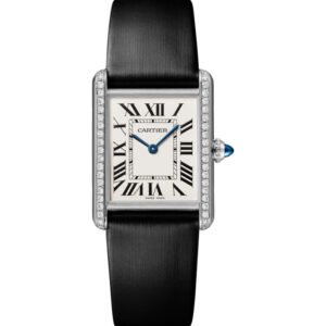 TANK MUST, LARGE, QUARTZ, STEEL, DIAMONDS, LEATHER