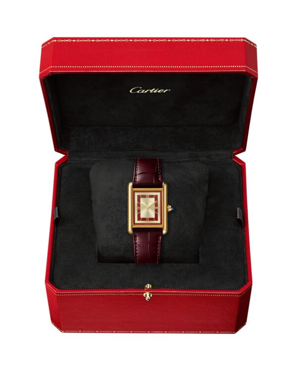 TANK LOUIS CARTIER, LARGE, HAND WOUND, YELLOW GOLD, LEATHER - Image 3