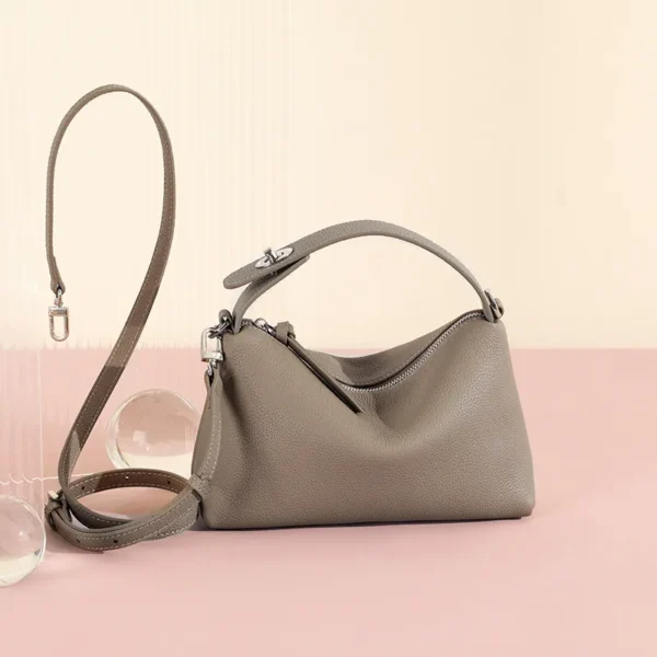Khaite Medium Lina Grain Leather Hobo Bag - Image 6