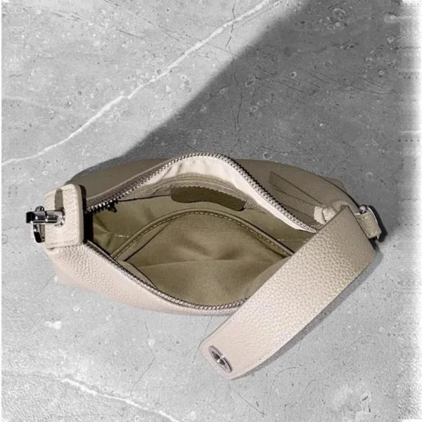 Khaite Medium Lina Grain Leather Hobo Bag - Image 8