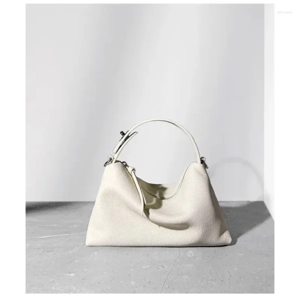Khaite Medium Lina Grain Leather Hobo Bag - Image 7