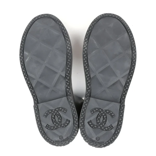 Chanel Black High Caoutchouc CC Boots EU 41 - Image 5