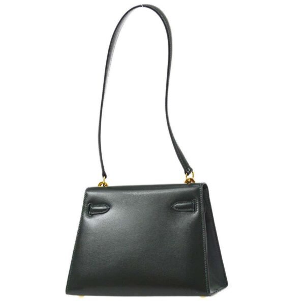 HERMES Kelly 20 Green Box Calfskin Leather Gold Hardware Small Mini Shoulder Bag - Image 2